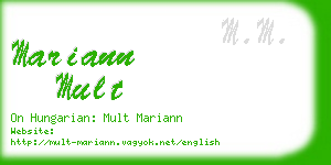 mariann mult business card